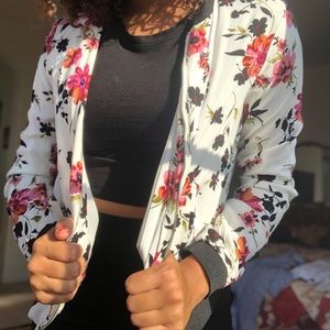New Look flowered bomber jacket